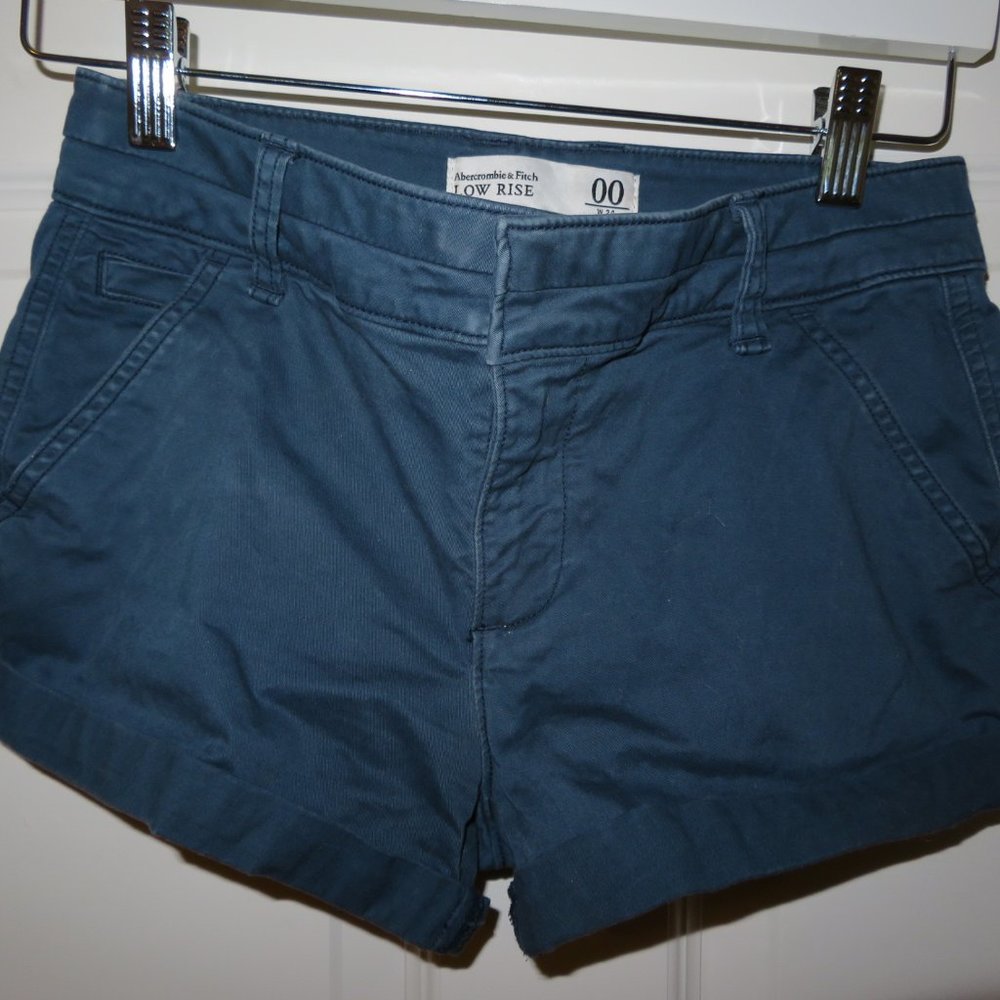 A&F Women's Navy Low Rise Shorts 00 Good Condition